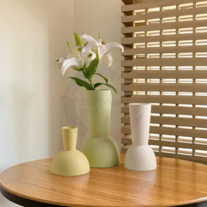 Modern Minimalist Cream Style Ceramic Vases from Jingdezhen - Handcrafted Decorative Ornaments for Home Aesthetics